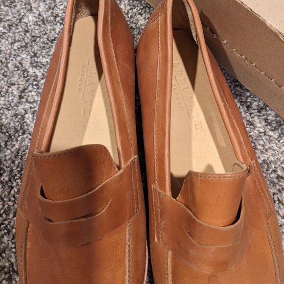 Adelante Shoe Handmade Custom - Classic Tan Leather Loafers - Slip on SZ 8.5 D - Picture 2 of 8